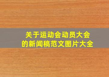 关于运动会动员大会的新闻稿范文图片大全