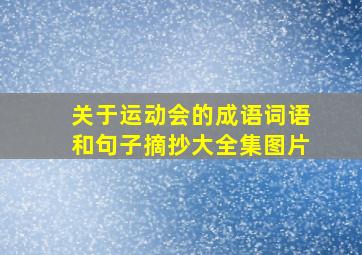 关于运动会的成语词语和句子摘抄大全集图片