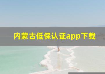 内蒙古低保认证app下载