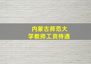 内蒙古师范大学教师工资待遇