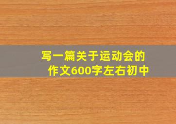 写一篇关于运动会的作文600字左右初中