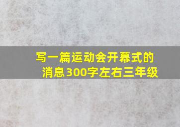 写一篇运动会开幕式的消息300字左右三年级