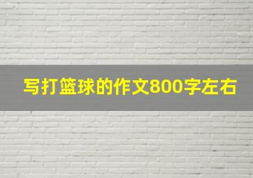 写打篮球的作文800字左右