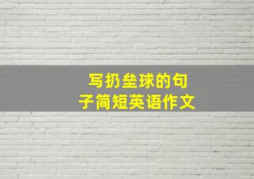 写扔垒球的句子简短英语作文