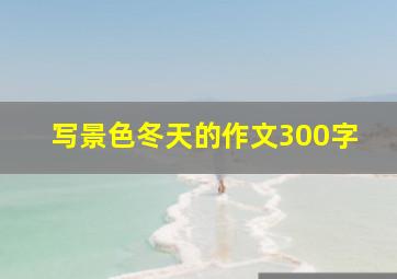 写景色冬天的作文300字