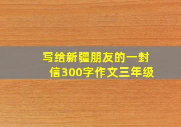 写给新疆朋友的一封信300字作文三年级