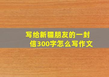 写给新疆朋友的一封信300字怎么写作文