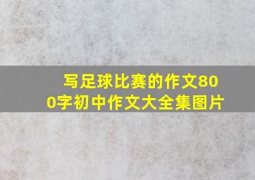 写足球比赛的作文800字初中作文大全集图片