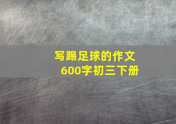 写踢足球的作文600字初三下册