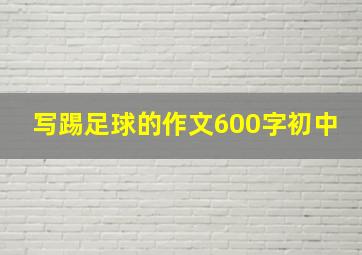 写踢足球的作文600字初中