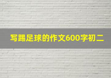 写踢足球的作文600字初二