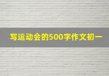 写运动会的500字作文初一