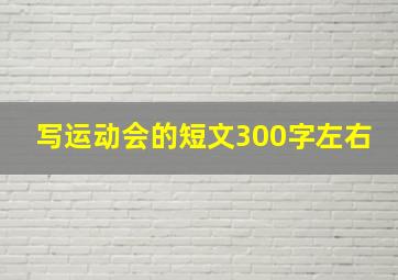 写运动会的短文300字左右