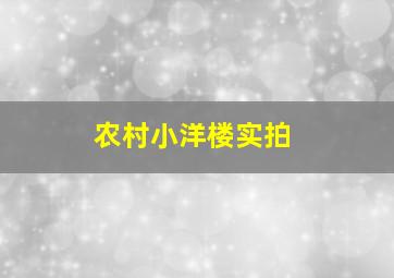 农村小洋楼实拍