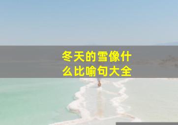 冬天的雪像什么比喻句大全