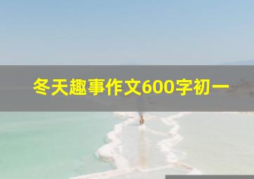 冬天趣事作文600字初一