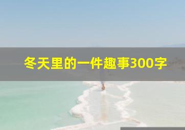 冬天里的一件趣事300字