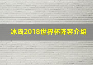 冰岛2018世界杯阵容介绍