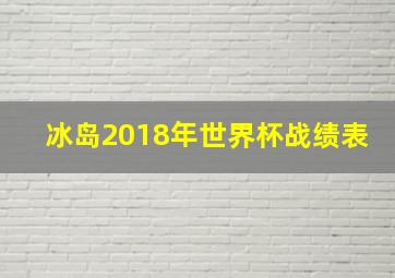 冰岛2018年世界杯战绩表