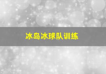 冰岛冰球队训练