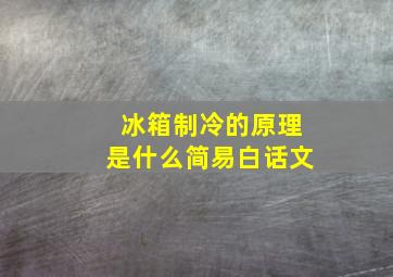 冰箱制冷的原理是什么简易白话文