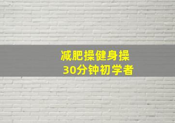 减肥操健身操30分钟初学者