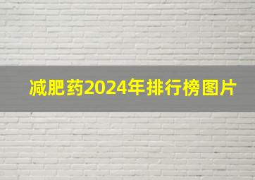 减肥药2024年排行榜图片