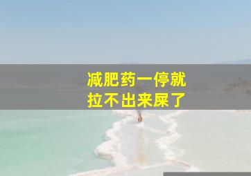 减肥药一停就拉不出来屎了