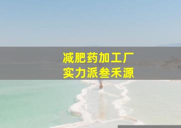 减肥药加工厂实力派叁禾源