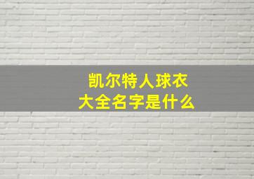 凯尔特人球衣大全名字是什么