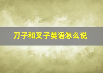 刀子和叉子英语怎么说