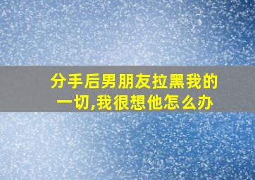 分手后男朋友拉黑我的一切,我很想他怎么办