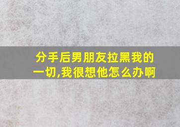 分手后男朋友拉黑我的一切,我很想他怎么办啊