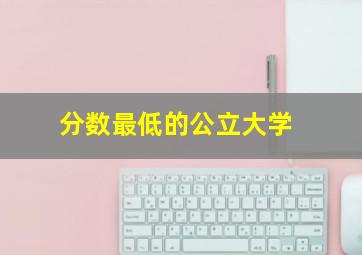 分数最低的公立大学