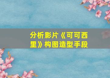 分析影片《可可西里》构图造型手段