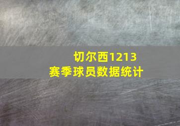 切尔西1213赛季球员数据统计