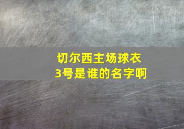 切尔西主场球衣3号是谁的名字啊