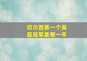 切尔西第一个英超冠军是哪一年