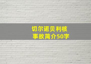 切尔诺贝利核事故简介50字