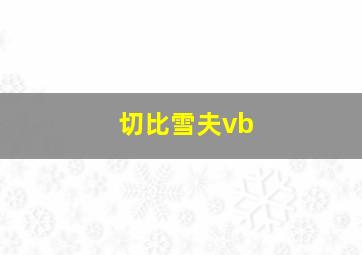 切比雪夫vb