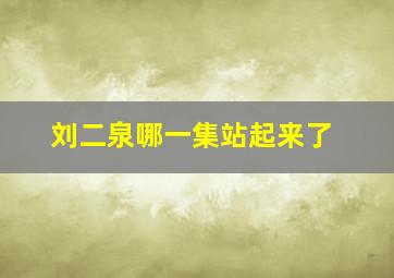 刘二泉哪一集站起来了