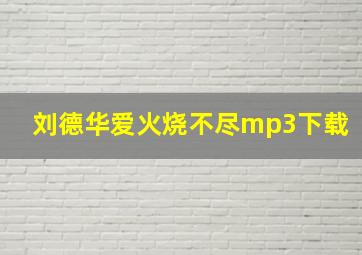 刘德华爱火烧不尽mp3下载