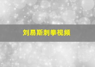 刘易斯刺拳视频