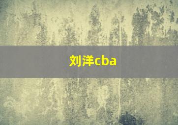 刘洋cba