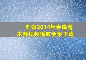 刘谦2014年春晚魔术师视频播放全集下载