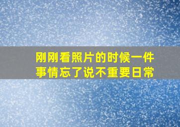 刚刚看照片的时候一件事情忘了说不重要日常