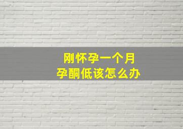 刚怀孕一个月孕酮低该怎么办