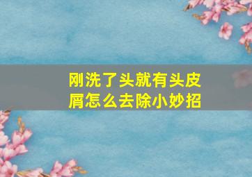 刚洗了头就有头皮屑怎么去除小妙招