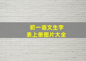 初一语文生字表上册图片大全