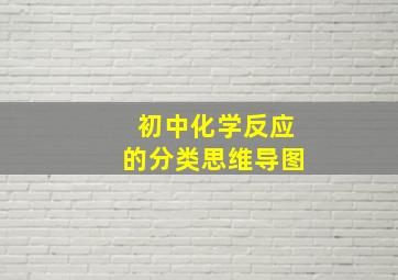 初中化学反应的分类思维导图